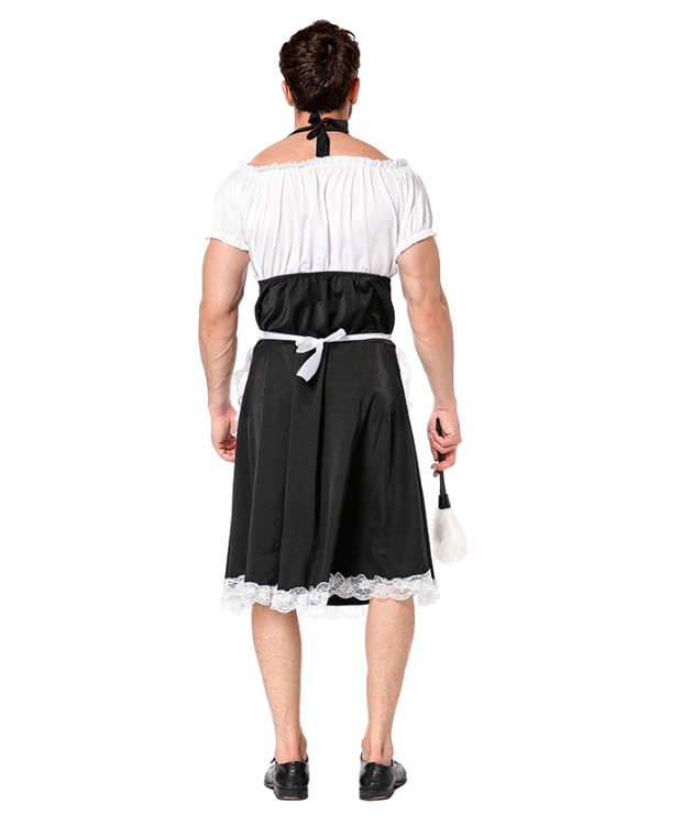 French Maid Costume for Men Sling Sexy Male Uniform Role Play Costume